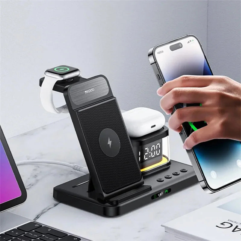 DS22 5-in-1 15W Fast Charging Wireless Charger (Clock Edition)