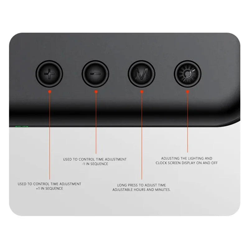 DS22 5-in-1 15W Fast Charging Wireless Charger (Clock Edition)