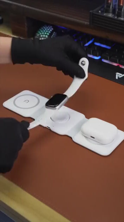 3-in-1 Magnetic Wireless Charger Foldable Charging Station